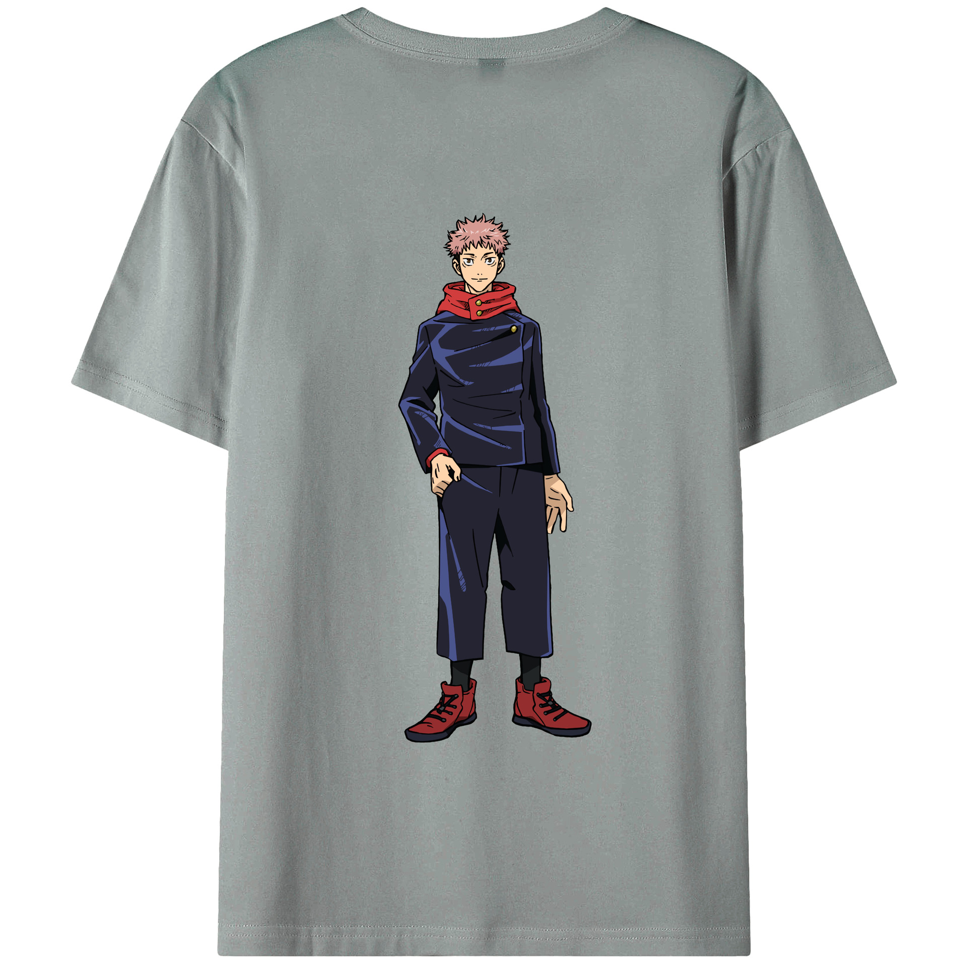 （画像用） 呪術廻戦 Jujutsu Kaisen 綿100％ メンズ半袖Tシャツ（バックプリント） 通気性